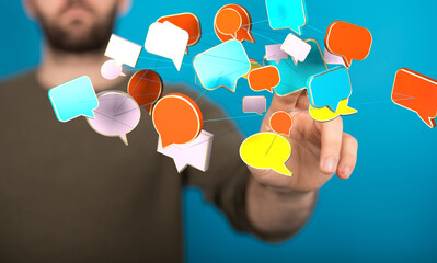 communication speak bubble digital concept