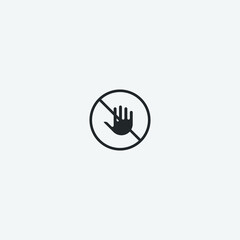 No touch vector icon illustration sign