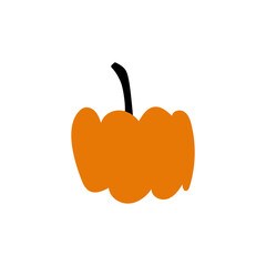 Autumn pumpkin plant Agriculture symbol. Fall decor. Fresh healthy food.