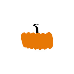 Autumn pumpkin plant Agriculture symbol. Fall decor. Fresh healthy food.