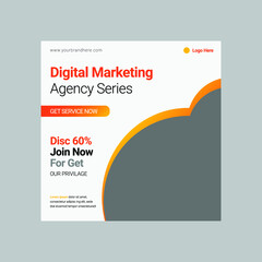 Social media post banner template design vector