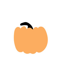 Autumn pumpkin plant Agriculture symbol. Fall decor. Fresh healthy food.