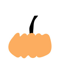 Autumn pumpkin plant Agriculture symbol. Fall decor. Fresh healthy food.