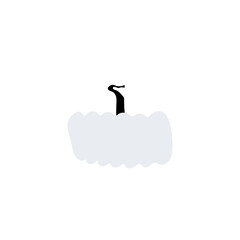 Autumn pumpkin plant Agriculture symbol. Fall decor. Fresh healthy food.