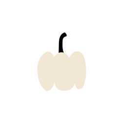 Autumn pumpkin plant Agriculture symbol. Fall decor. Fresh healthy food.