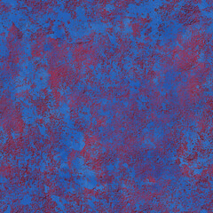 Pink and blue rusty metal plaster wall watercolor