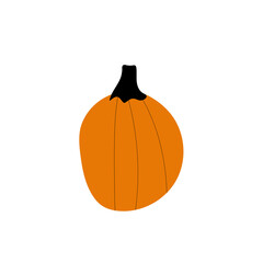 Autumn pumpkin plant Agriculture symbol. Fall decor. Fresh healthy food.