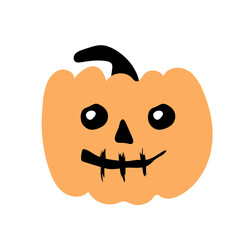 Autumn halloween scary pumpkin. Harvest season.