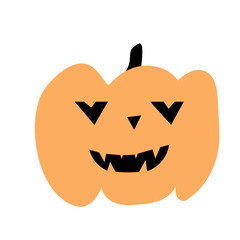 Autumn halloween scary pumpkin. Harvest season.