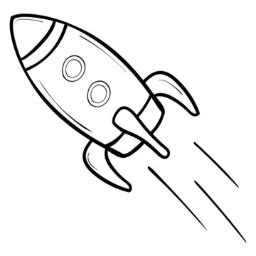 recommend clip art: Rocket Flying into Outer Space Coloring Page or Book
