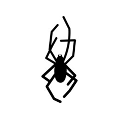  Doodle halloween scary black silhouette spider