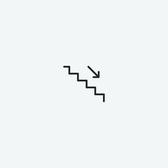 Stairs vector icon illustration sign