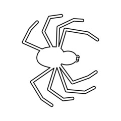  Doodle halloween scary black silhouette spider