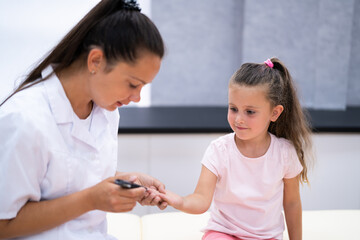 Diabetic Child Blood Sugar Test