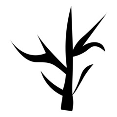 Abstract black silhouette halloween tree