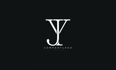JY, YJ, Abstract initial monogram letter alphabet logo design