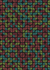 Abstract Geometric Pattern generative computational art illustration