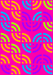 Abstract Geometric Pattern generative computational art illustration