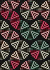 Abstract Geometric Pattern generative computational art illustration