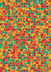 Abstract Geometric Pattern generative computational art illustration