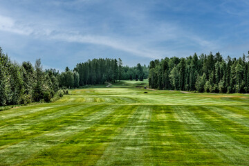 Landscapes on a golf course in rural Alberta