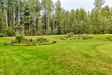 Landscapes on a golf course in rural Alberta