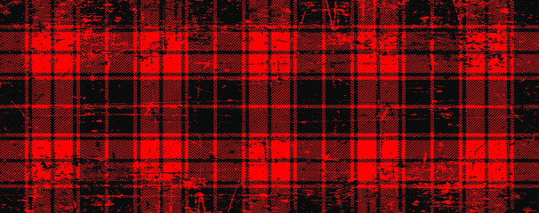 Red lumberjack style. Vector gingham and bluffalo check line pattern. Checkered picnic cooking table cloth. Texture from rhombus, squares for plaid, tablecloths. Flat tartan checker print. Old