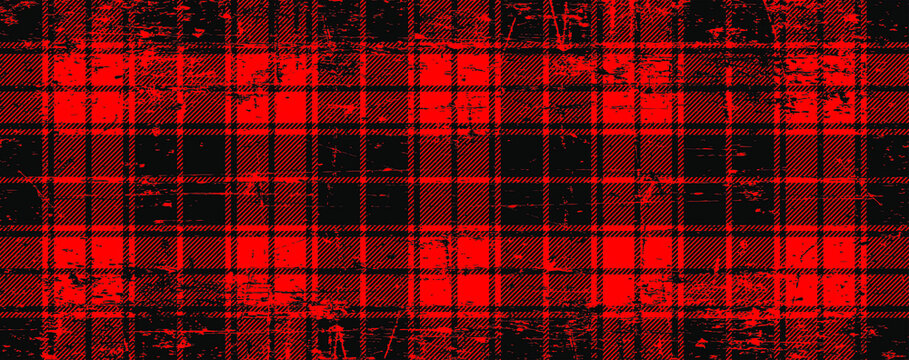 Red lumberjack style. Vector gingham and bluffalo check line pattern. Checkered picnic cooking table cloth. Texture from rhombus, squares for plaid, tablecloths. Flat tartan checker print. Old