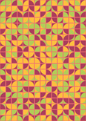 Abstract Geometric Pattern generative computational art illustration