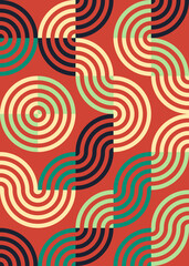 Abstract Geometric Pattern generative computational art illustration