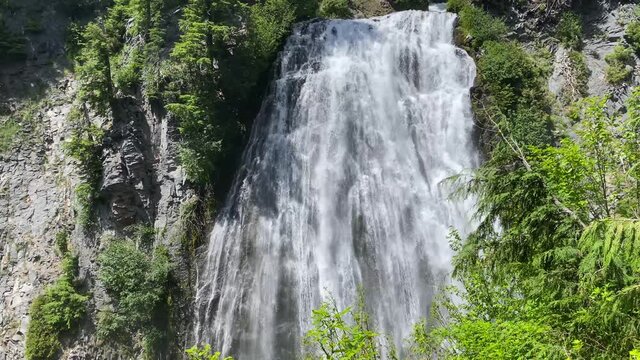 Narada Falls waterfall in Mt. Rainier National Park Washington State