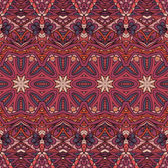 Vector seamless pattern african style art batik ikat. Ethnic tribal natural color print vintage design. Bohemian nomadic style