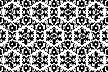 Vintage ethnic pattern in doodling technique, geometric unique ornament. Cover design in oriental, asian, indonesian, mexican, aztec styles. Black white template for coloring, presentations.
