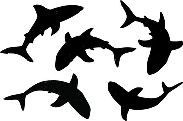 Fototapeta premium Shark silhouettes