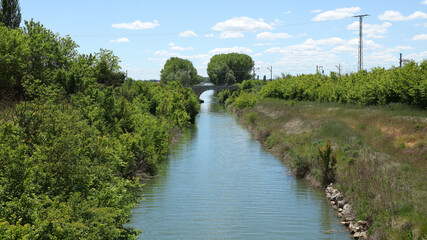 Canal de Castilla Esclusas 17,18,19 y 20, Frómista, Palencia, España