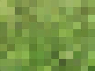 Abstract pixel herbaceous-green colors background. Geometric texture from herbaceous squares. Vector illustration