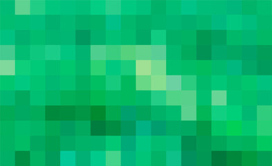 Abstract pixel green background. Geometric texture from green squares. Vector illustration