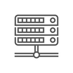 Hosting data server icon for web and mobile