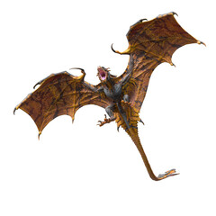 Naklejka premium master dragon attacking bottom view