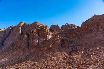 Egypt, view of Mount Moses on a bright sunny day