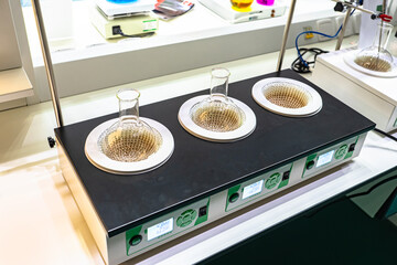 Laboratory heating for flask with test tubes. Laboratory equipment for preparation of medicines....