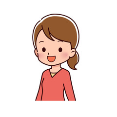 色々なポーズの私服の女性のイラスト