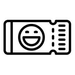 Ticket comedy show icon