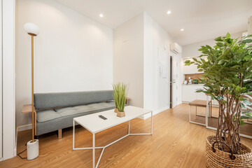 Living room with contemporary decor in a vacation rental apartment