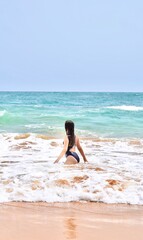 Fototapeta premium child on the beach