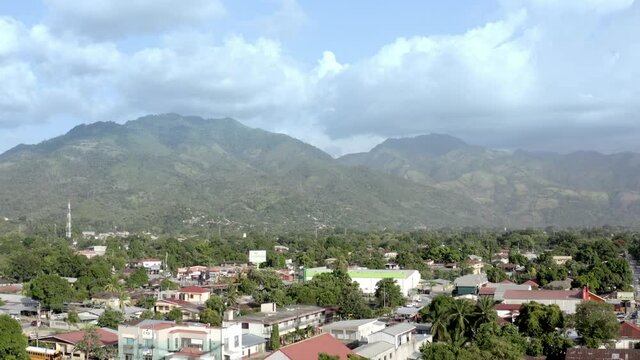 Toma A&eacute;rea panor&aacute;mica de la ciudad del Progreso Yoro, Honduras