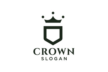 vintage crown logo and letter O symbol. Modern luxury brand element sign. Vector illustration.