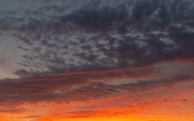 A beautiful red orange sky at sunrise time.
