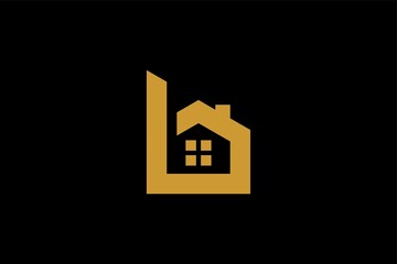 Letter B home logo design vector. Sign B house logo illustration. Abstract logo design for real estate company business.