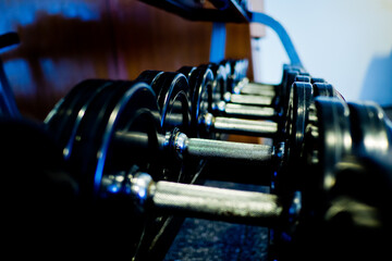 Fototapeta premium dumbbells, fitness equipment and accessories, sport, healthy 